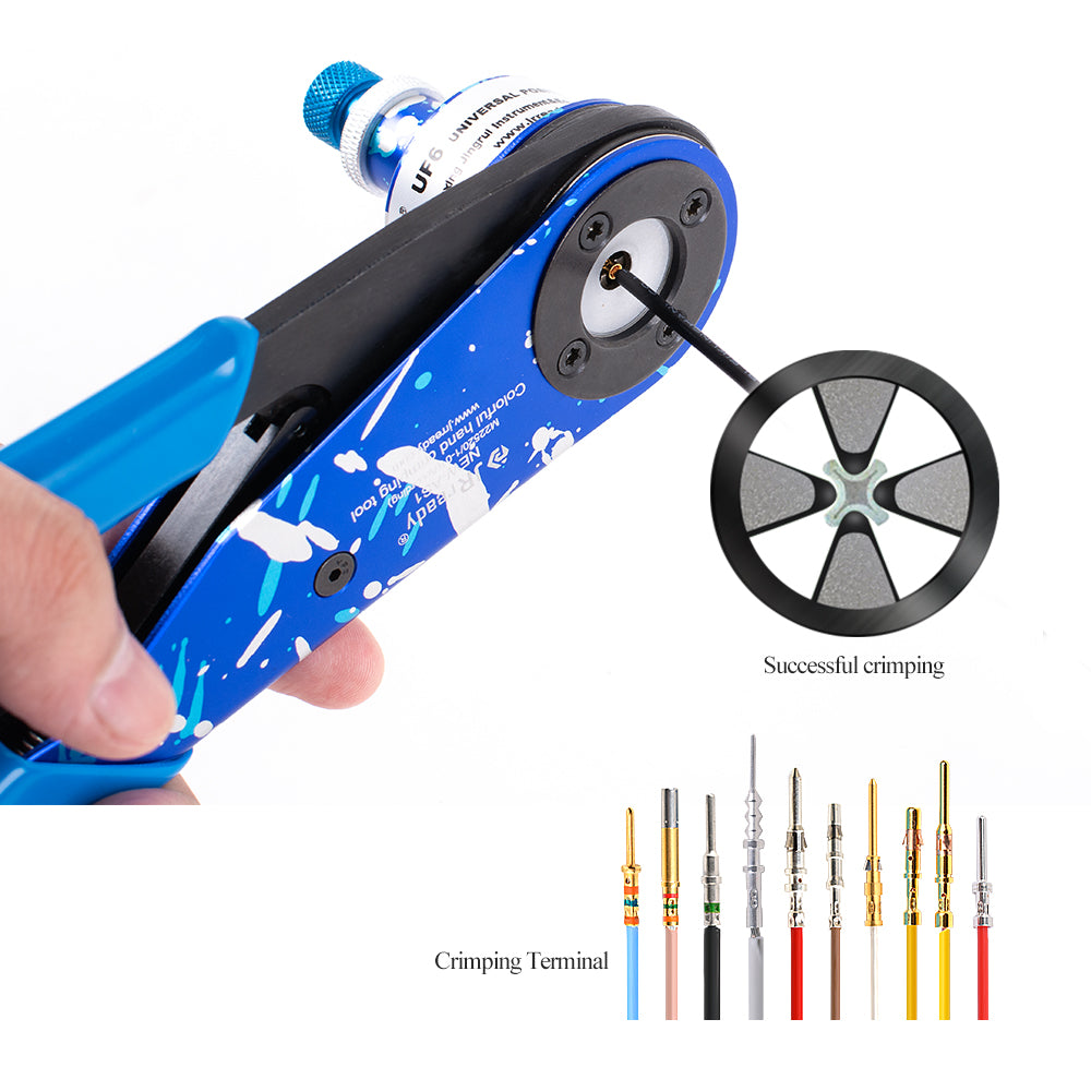 JRready ST2144 Crimp Tool Kit: NEW-AS1 Crimp Tool(M22520/1-01 Equivalent)+UF6-UF2-5 POSITIONER(UH2-5 M22520/1-05 Equivalent) 12-26 AWG