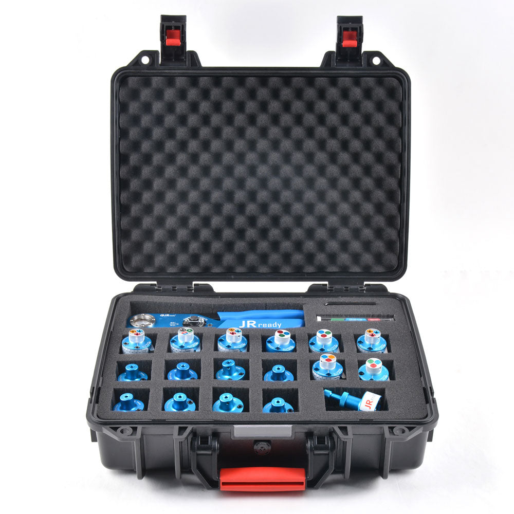 JRready JST1162-ASF1 (JST2524) Crimp Tool Full Kit: NEW-ASF1 (M22520/1-01) Crimp Tool+17 Positioners+G125 Gage For Electrical Connectors Wiring System