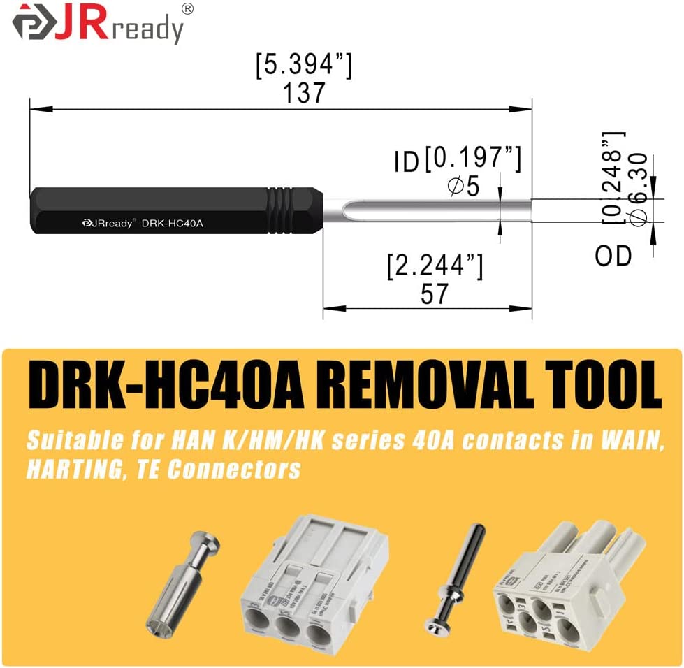 JRready ST5227 Solid Contact Extraction Tools for TE/AMP/Harting/HARTING  HAN Series Connector