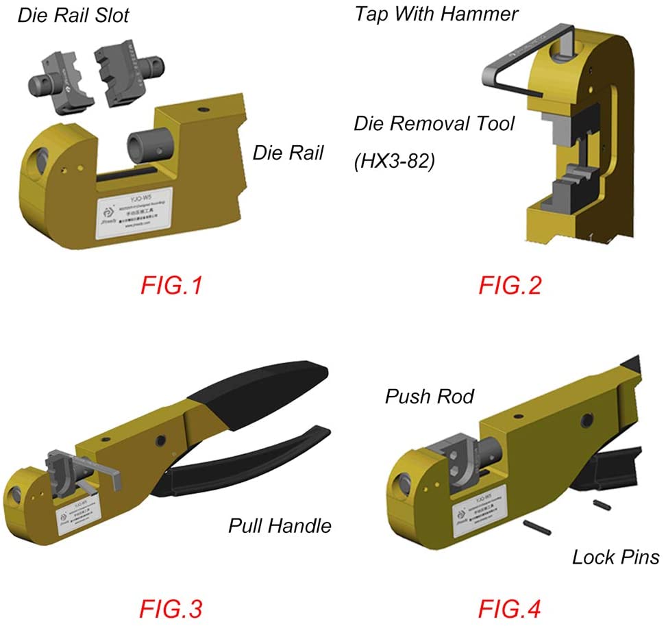 JRready Y138-P (Y138 M22520/5-37) Crimp Die Use With YJQ-W5 M22520/5-01 Open Frame Crimper