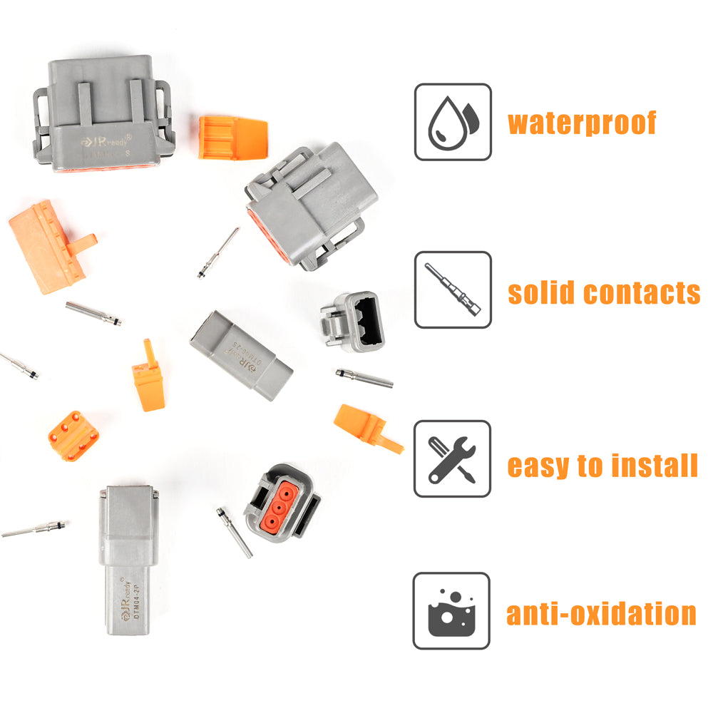 JRready ST6293 Deutsch DTM Connector Kit 2 3 4 6 8 and 12 Pin