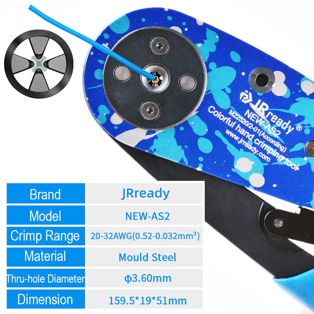 JRready ST2140 TOOL KIT(NEW-AS2 Small Size Crimp Tool M22520/2-01 with  K1S+K41+K13-1+K42 Positioner) for M26482 Series Connector & M83733 Series 